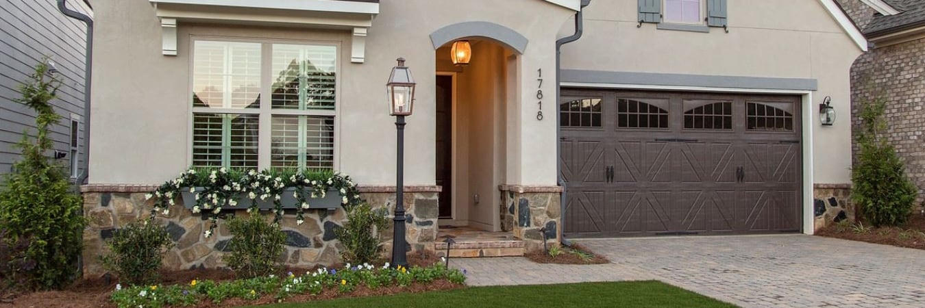 Exterior view of plantation shutters